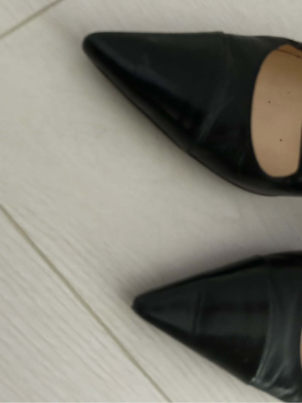 Cole Haan Classic Pointed Mary Jane Pumps - Black - Picture 2 of 6